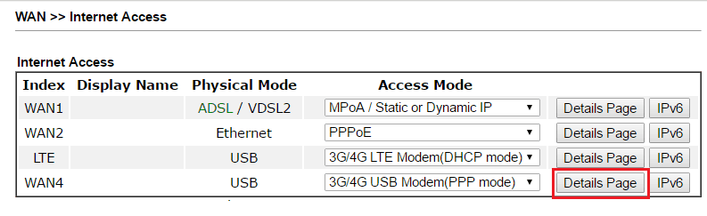 a screenshot of DrayOS Internet access settings